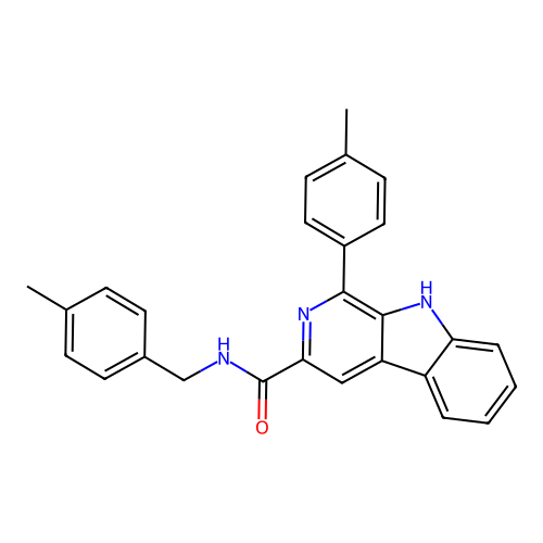 N-(4-methylbenzyl)-1-(4-methylphenyl)-9H-beta-carboline-3-carboxamide structure