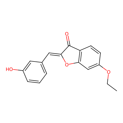 (2Z)-6-ethoxy-2-(3-hydroxybenzylidene)-1-benzofuran-3(2H)-one structure