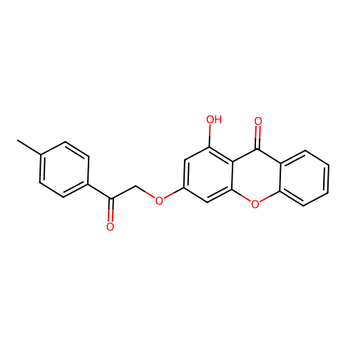 1-hydroxy-3-[2-(4-methylphenyl)-2-oxoethoxy]-9H-xanthen-9-one structure