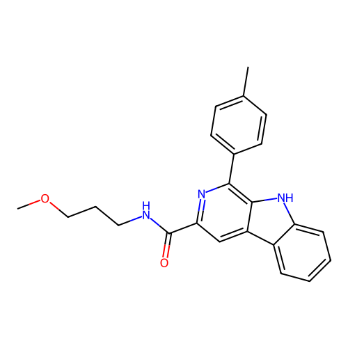 N-(3-methoxypropyl)-1-(4-methylphenyl)-9H-beta-carboline-3-carboxamide structure