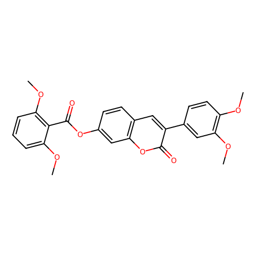 3-(3,4-dimethoxyphenyl)-2-oxo-2H-chromen-7-yl 2,6-dimethoxybenzoate structure