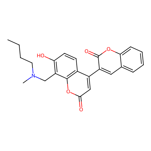3-{8-[(Butylmethylamino)methyl]-7-hydroxy-2-oxochromen-4-yl}chromen-2-one structure