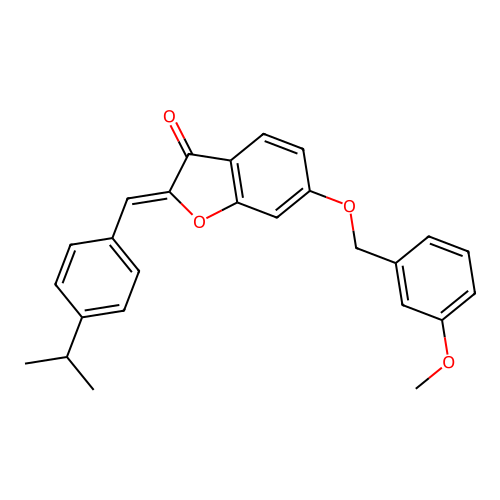 2-[(Z)-1-(4-isopropylphenyl)methylidene]-6-[(3-methoxybenzyl)oxy]-1-benzofuran-3-one structure