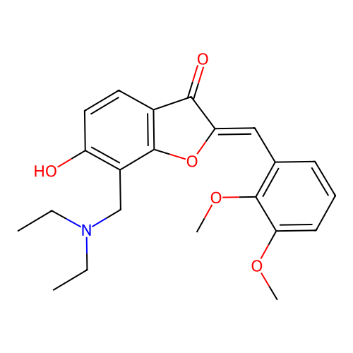 (Z)-7-((diethylamino)methyl)-2-(2,3-dimethoxybenzylidene)-6-hydroxybenzofuran-3(2H)-one structure