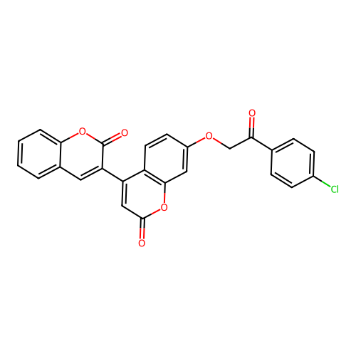 7-[2-(4-chlorophenyl)-2-oxoethoxy]-4-(2-oxo-2H-chromen-3-yl)-2H-chromen-2-one structure