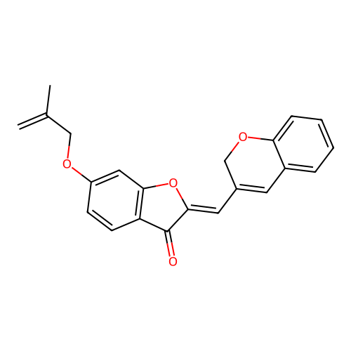 (Z)-2-((2H-chromen-3-yl)methylene)-6-((2-methylallyl)oxy)benzofuran-3(2H)-one structure