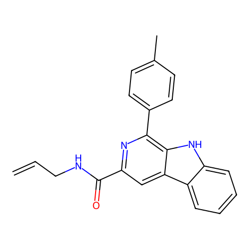 N-allyl-1-(p-tolyl)-9H-pyrido[3,4-b]indole-3-carboxamide structure