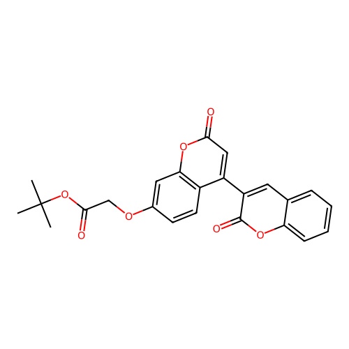 Tert-butyl 2-[2-oxo-4-(2-oxochromen-3-yl)chromen-7-yl]oxyacetate structure