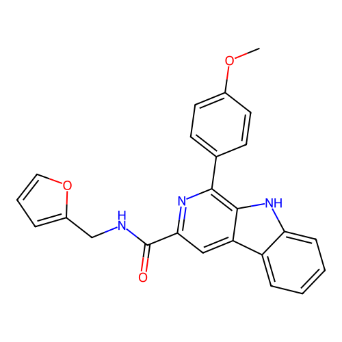 N-(furan-2-ylmethyl)-1-(4-methoxyphenyl)-9H-pyrido[3,4-b]indole-3-carboxamide structure