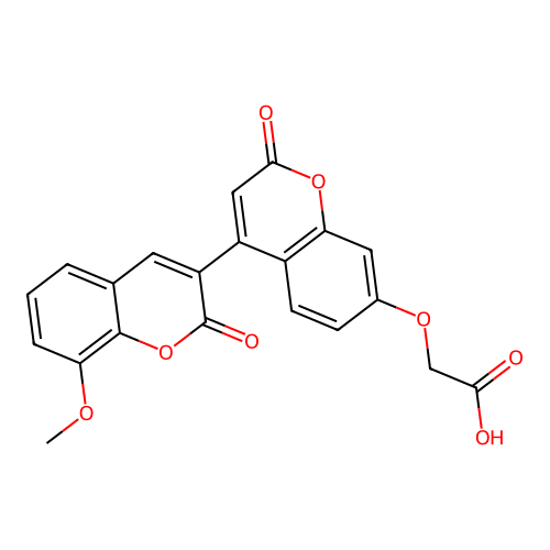 2-[4-(8-Methoxy-2-oxochromen-3-yl)-2-oxochromen-7-yl]oxyacetic acid structure