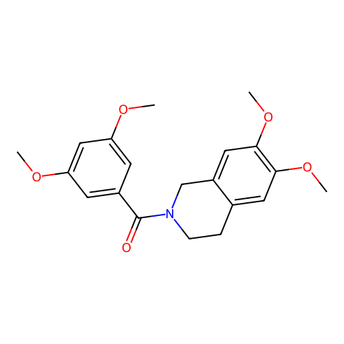 (6,7-dimethoxy-3,4-dihydroisoquinolin-2(1H)-yl)(3,5-dimethoxyphenyl)methanone structure