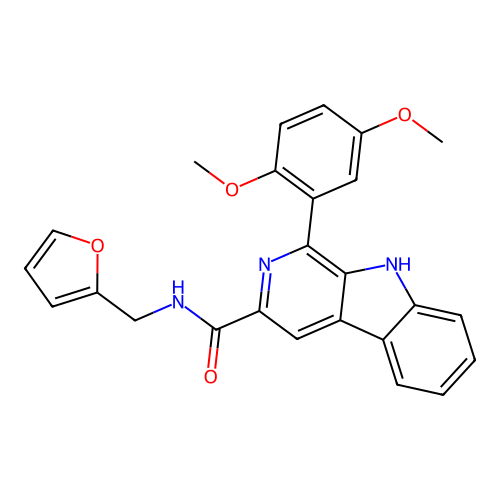1-(2,5-dimethoxyphenyl)-N-(furan-2-ylmethyl)-9H-pyrido[3,4-b]indole-3-carboxamide structure