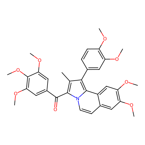 (1-(3,4-dimethoxyphenyl)-8,9-dimethoxy-2-methylpyrrolo[2,1-a]isoquinolin-3-yl)(3,4,5-trimethoxyphenyl)methanone structure