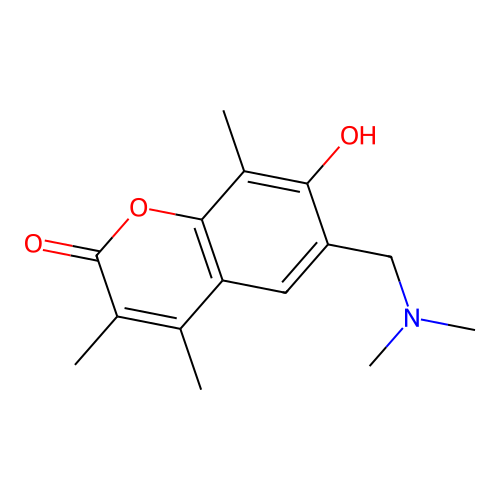 6-[(dimethylamino)methyl]-7-hydroxy-3,4,8-trimethyl-2H-chromen-2-one structure
