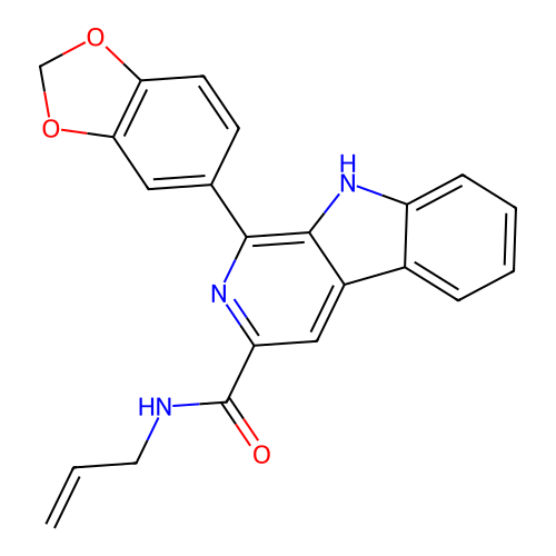 N-allyl-1-(benzo[d][1,3]dioxol-5-yl)-9H-pyrido[3,4-b]indole-3-carboxamide structure