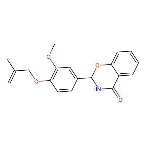 2-(3-methoxy-4-((2-methylallyl)oxy)phenyl)-2H-benzo[e][1,3]oxazin-4(3H)-one structure