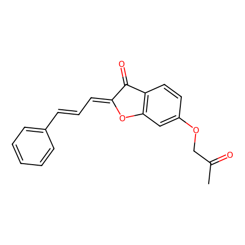(Z)-6-(2-oxopropoxy)-2-((E)-3-phenylallylidene)benzofuran-3(2H)-one structure