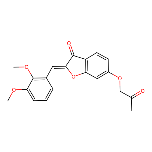 (Z)-2-(2,3-dimethoxybenzylidene)-6-(2-oxopropoxy)benzofuran-3(2H)-one structure