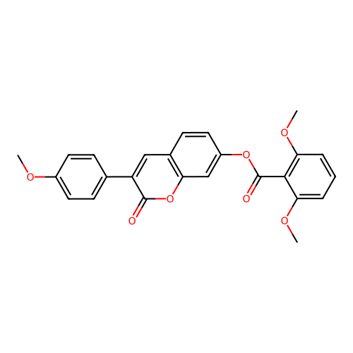 3-(4-methoxyphenyl)-2-oxo-2H-chromen-7-yl 2,6-dimethoxybenzoate structure