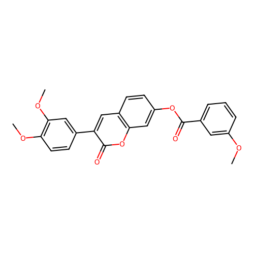3-(3,4-dimethoxyphenyl)-2-oxo-2H-chromen-7-yl 3-methoxybenzoate structure