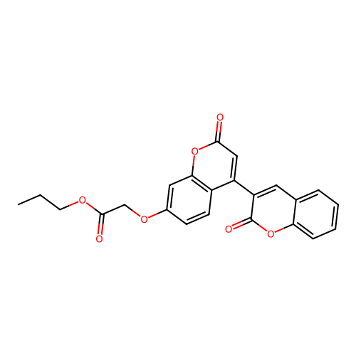 propyl 2-{[2-oxo-4-(2-oxo-2H-chromen-3-yl)-2H-chromen-7-yl]oxy}acetate structure