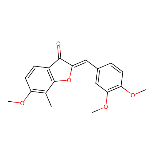 (Z)-2-(3,4-dimethoxybenzylidene)-6-methoxy-7-methylbenzofuran-3(2H)-one structure