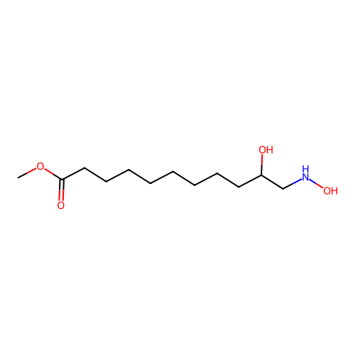 Methyl 10-hydroxy-11-(hydroxyamino)undecanoate structure