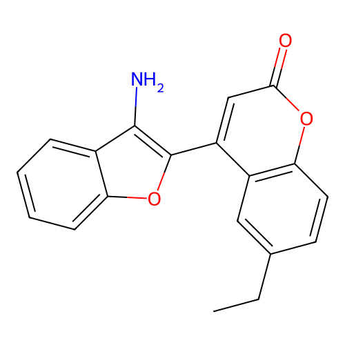 4-(3-Amino-1-benzofuran-2-yl)-6-ethylchromen-2-one structure