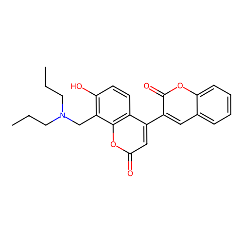 3-{8-[(Dipropylamino)methyl]-7-hydroxy-2-oxochromen-4-yl}chromen-2-one structure