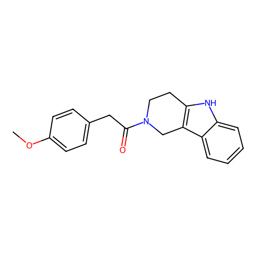 1-(3,4-dihydro-1H-pyrido[4,3-b]indol-2(5H)-yl)-2-(4-methoxyphenyl)ethanone structure