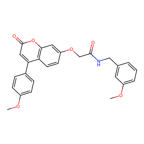 N-(3-methoxybenzyl)-2-((4-(4-methoxyphenyl)-2-oxo-2H-chromen-7-yl)oxy)acetamide structure