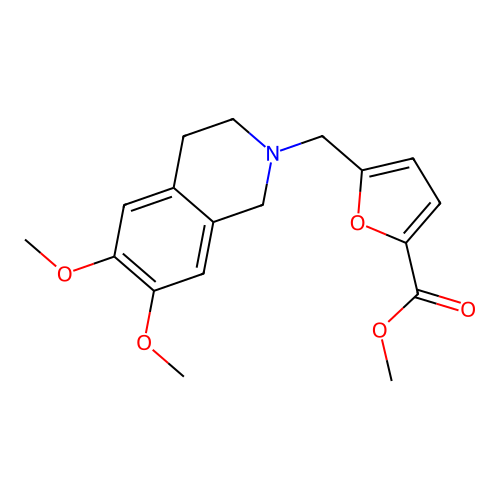 Methyl 5-[(6,7-dimethoxy-3,4-dihydro-1H-isoquinolin-2-yl)methyl]furan-2-carboxylate structure