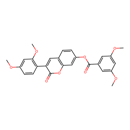3-(2,4-dimethoxyphenyl)-2-oxo-2H-chromen-7-yl 3,5-dimethoxybenzoate structure