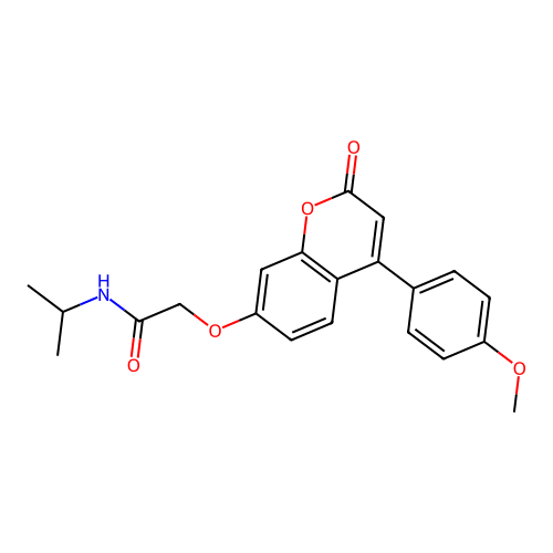 N-isopropyl-2-((4-(4-methoxyphenyl)-2-oxo-2H-chromen-7-yl)oxy)acetamide structure