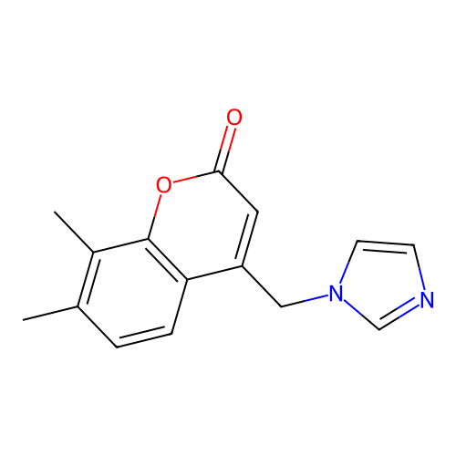 4-((1H-imidazol-1-yl)methyl)-7,8-dimethyl-2H-chromen-2-one structure