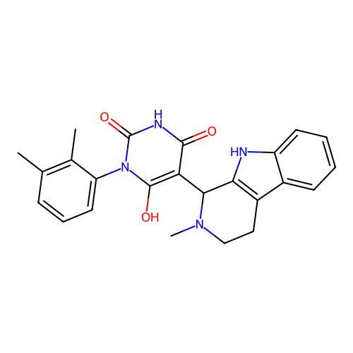 3-(2,3-dimethylphenyl)-6-hydroxy-5-(2-methyl-2,3,4,9-tetrahydro-1H-pyrido[3,4-b]indol-1-yl)pyrimidine-2,4(1H,3H)-dione structure