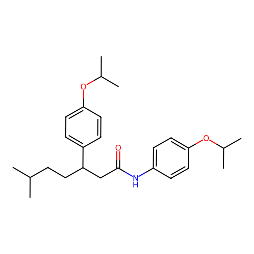 N,3-Bis(4-isopropoxyphenyl)-6-methylheptanamide structure