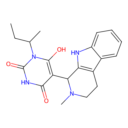 1-(sec-butyl)-6-hydroxy-5-(2-methyl-2,3,4,9-tetrahydro-1H-pyrido[3,4-b]indol-1-yl)pyrimidine-2,4(1H,3H)-dione structure