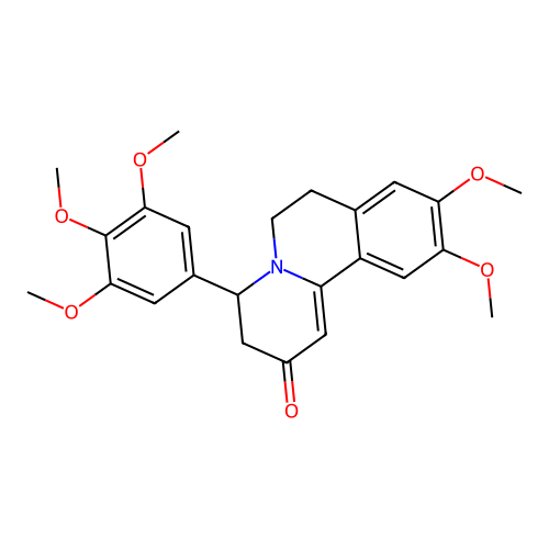 9,10-dimethoxy-4-(3,4,5-trimethoxyphenyl)-3,4,6,7-tetrahydro-2H-pyrido[2,1-a]isoquinolin-2-one structure