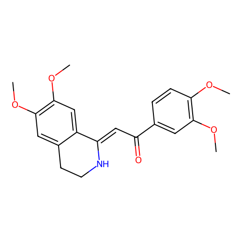 (Z)-2-(6,7-dimethoxy-3,4-dihydroisoquinolin-1(2H)-ylidene)-1-(3,4-dimethoxyphenyl)ethanone structure