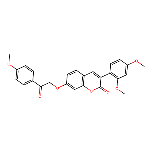 3-(2,4-Dimethoxyphenyl)-7-[2-(4-methoxyphenyl)-2-oxoethoxy]chromen-2-one structure