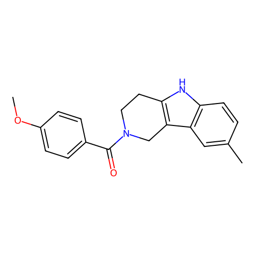 (4-methoxyphenyl)(8-methyl-3,4-dihydro-1H-pyrido[4,3-b]indol-2(5H)-yl)methanone structure