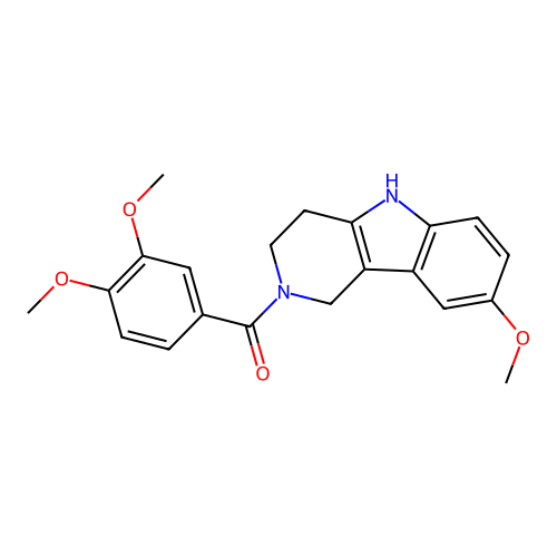 (3,4-dimethoxyphenyl)(8-methoxy-1,3,4,5-tetrahydro-2H-pyrido[4,3-b]indol-2-yl)methanone structure