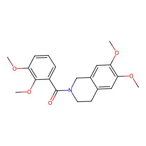 (6,7-dimethoxy-3,4-dihydroisoquinolin-2(1H)-yl)(2,3-dimethoxyphenyl)methanone structure