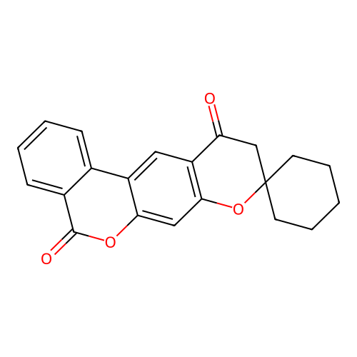 5H-spiro[benzo[c]pyrano[3,2-g]chromene-9,1'-cyclohexane]-5,11(10H)-dione structure