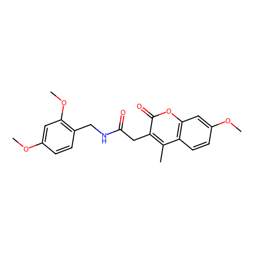 N-(2,4-dimethoxybenzyl)-2-(7-methoxy-4-methyl-2-oxo-2H-chromen-3-yl)acetamide structure
