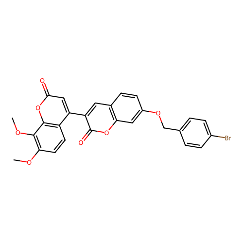 7-((4-bromobenzyl)oxy)-7',8'-dimethoxy-2H,2'H-[3,4'-bichromene]-2,2'-dione structure