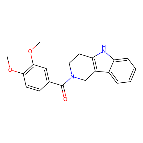 2-(3,4-dimethoxybenzoyl)-1H,2H,3H,4H,5H-pyrido[4,3-b]indole structure