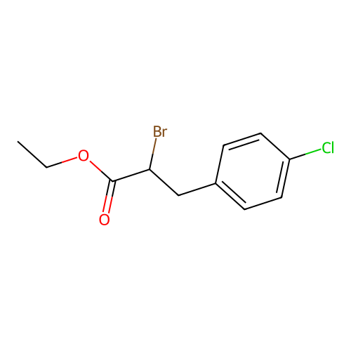 2-Bromo-3-(4-chlorophenyl)propionic acid ethyl ester structure