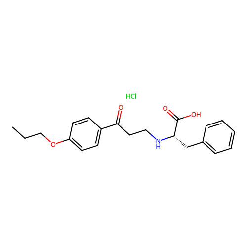 DL-Phenylalanine, N-(3-oxo-3-(4-propoxyphenyl)propyl)-, hydrochloride structure